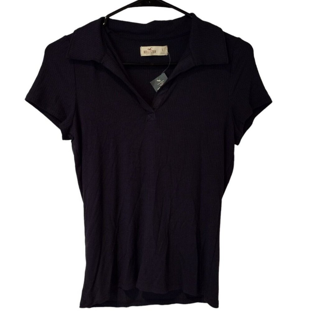Hollister NWT Shirt Navy Blue Fitted Women's Large